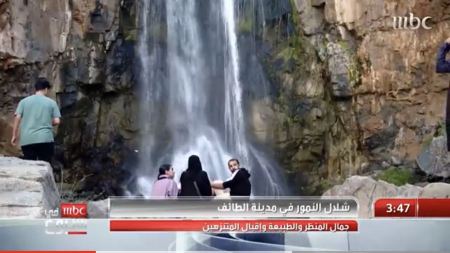 غدير الشنع الذي اشتهر مؤخراً بإسم شلال النمور من افضل الأماكن السياحية بالهدا واصبح وجهه سياحية